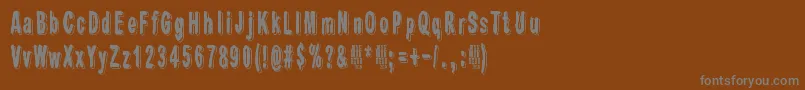 ShadowCatcher Font – Gray Fonts on Brown Background