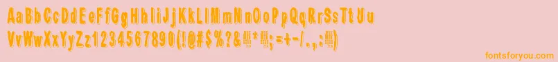 ShadowCatcher Font – Orange Fonts on Pink Background