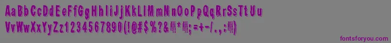 ShadowCatcher-Schriftart – Violette Schriften auf grauem Hintergrund