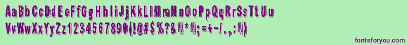 ShadowCatcher Font – Purple Fonts on Green Background