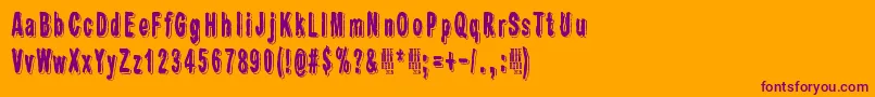 ShadowCatcher Font – Purple Fonts on Orange Background