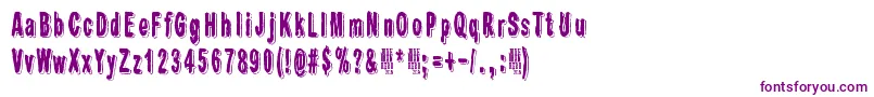 ShadowCatcher Font – Purple Fonts on White Background