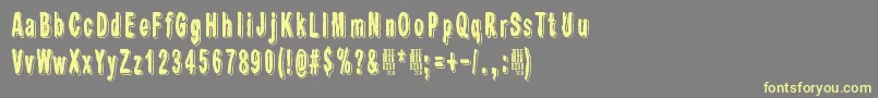 ShadowCatcher-Schriftart – Gelbe Schriften auf grauem Hintergrund