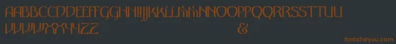 Шрифт AntiqueRegular – коричневые шрифты на чёрном фоне