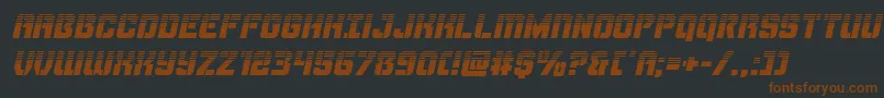 Шрифт Thundertrooperhalfital – коричневые шрифты на чёрном фоне