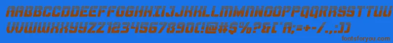 Thundertrooperhalfital Font – Brown Fonts on Blue Background