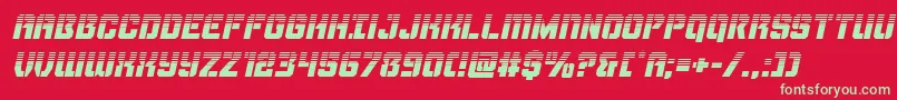 Thundertrooperhalfital Font – Green Fonts on Red Background