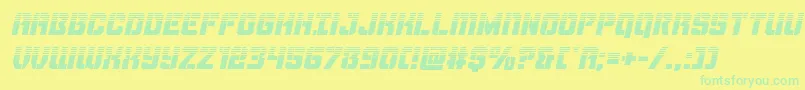 fuente Thundertrooperhalfital – Fuentes Verdes Sobre Fondo Amarillo