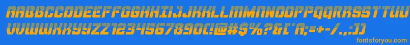 Thundertrooperhalfital-fontti – oranssit fontit sinisellä taustalla