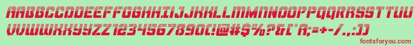 Thundertrooperhalfital Font – Red Fonts on Green Background
