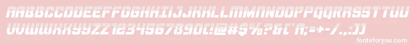 Thundertrooperhalfital-fontti – valkoiset fontit vaaleanpunaisella taustalla