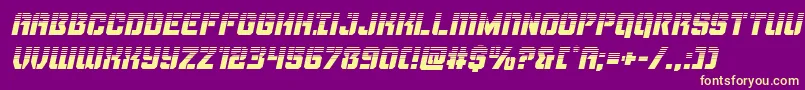 Thundertrooperhalfital Font – Yellow Fonts on Purple Background