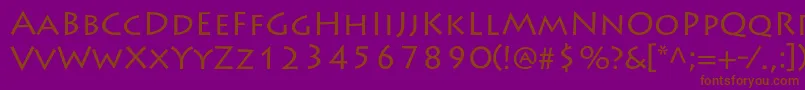 LithosproRegular Font – Brown Fonts on Purple Background