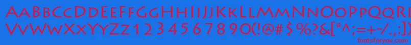 Шрифт LithosproRegular – красные шрифты на синем фоне