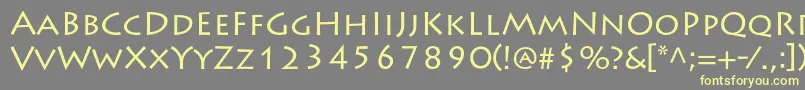 LithosproRegular-Schriftart – Gelbe Schriften auf grauem Hintergrund