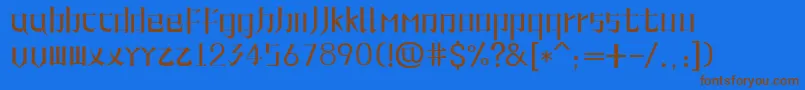 LinePhoneFont Font – Brown Fonts on Blue Background