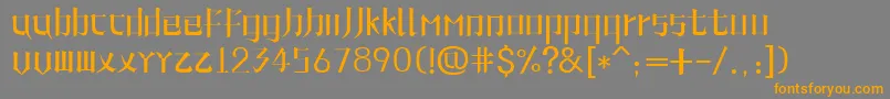 LinePhoneFont Font – Orange Fonts on Gray Background