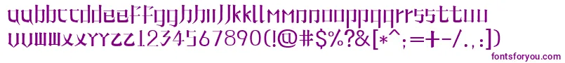 LinePhoneFont Font – Purple Fonts on White Background
