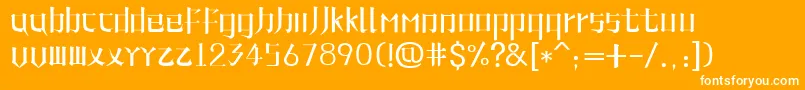 LinePhoneFont Font – White Fonts on Orange Background