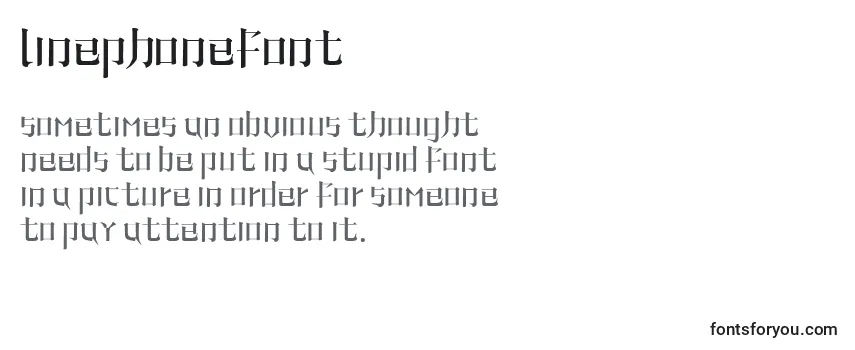 LinePhoneFont -fontin tarkastelu