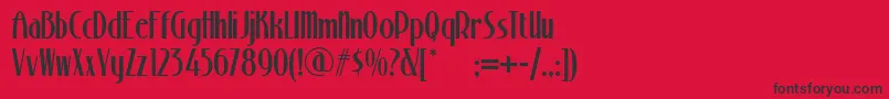 Stonyislandnf Font – Black Fonts on Red Background