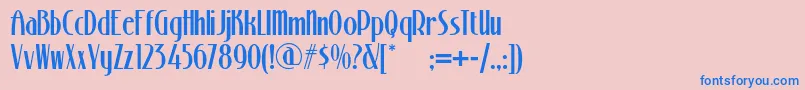 Stonyislandnf Font – Blue Fonts on Pink Background