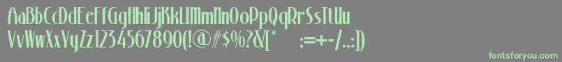 Stonyislandnf Font – Green Fonts on Gray Background