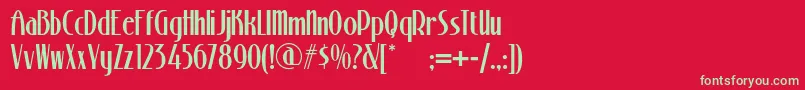 Stonyislandnf Font – Green Fonts on Red Background