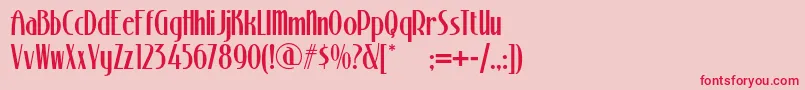 Stonyislandnf Font – Red Fonts on Pink Background