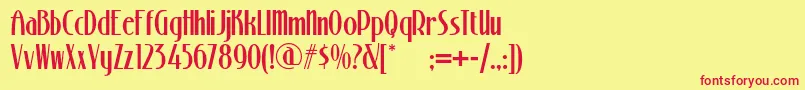 Stonyislandnf Font – Red Fonts on Yellow Background