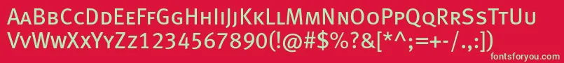 Metabookcapslfc Font – Green Fonts on Red Background