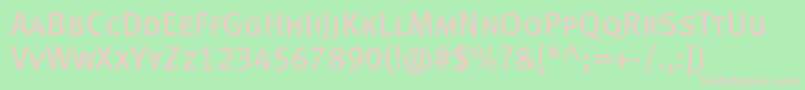 Metabookcapslfc Font – Pink Fonts on Green Background