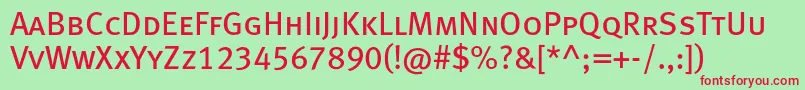 Metabookcapslfc Font – Red Fonts on Green Background