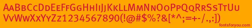 Metabookcapslfc Font – Red Fonts on Orange Background