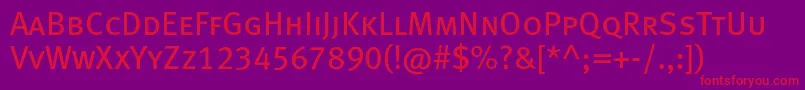 Metabookcapslfc Font – Red Fonts on Purple Background