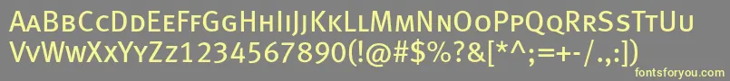 Шрифт Metabookcapslfc – жёлтые шрифты на сером фоне
