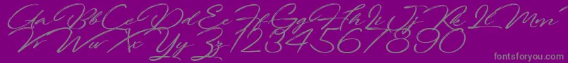 FortunatesDecember Font – Gray Fonts on Purple Background