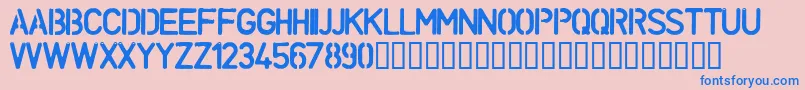 Шрифт UnconformRound – синие шрифты на розовом фоне