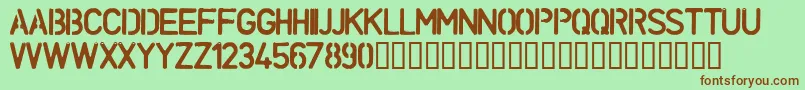 UnconformRound Font – Brown Fonts on Green Background