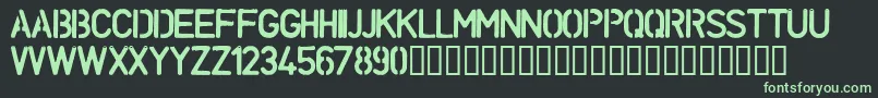 UnconformRound Font – Green Fonts on Black Background