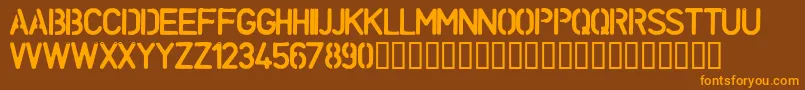 UnconformRound Font – Orange Fonts on Brown Background