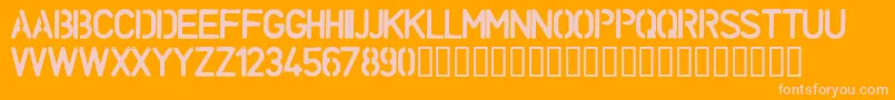 UnconformRound Font – Pink Fonts on Orange Background