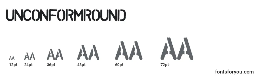 Размеры шрифта UnconformRound