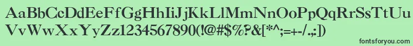 NelsieBold-fontti – mustat fontit vihreällä taustalla
