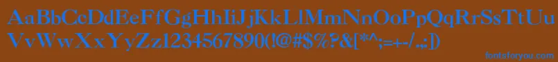 Шрифт NelsieBold – синие шрифты на коричневом фоне