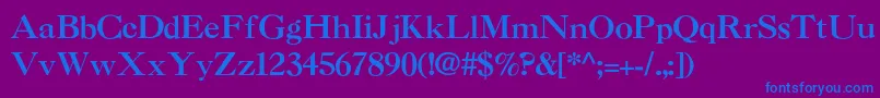NelsieBold Font – Blue Fonts on Purple Background