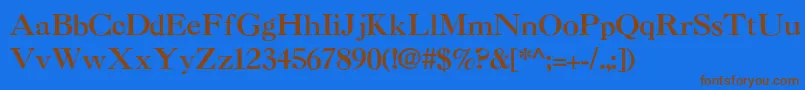 NelsieBold Font – Brown Fonts on Blue Background