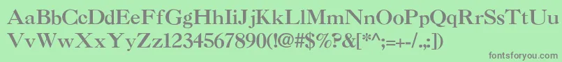 NelsieBold Font – Gray Fonts on Green Background