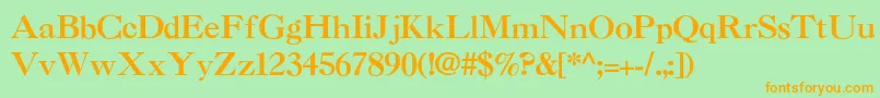 NelsieBold Font – Orange Fonts on Green Background