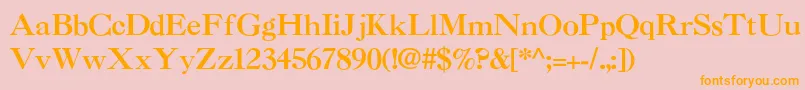 NelsieBold Font – Orange Fonts on Pink Background